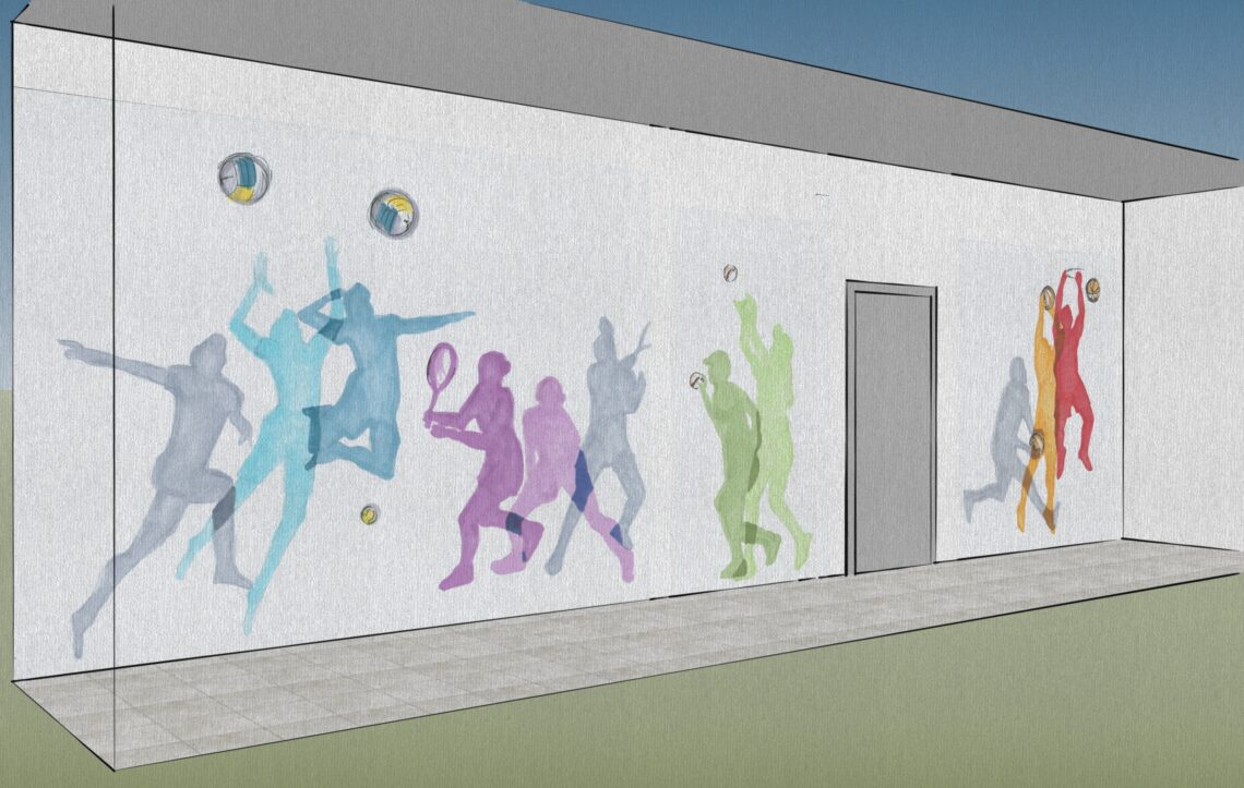 skica - návrh malby