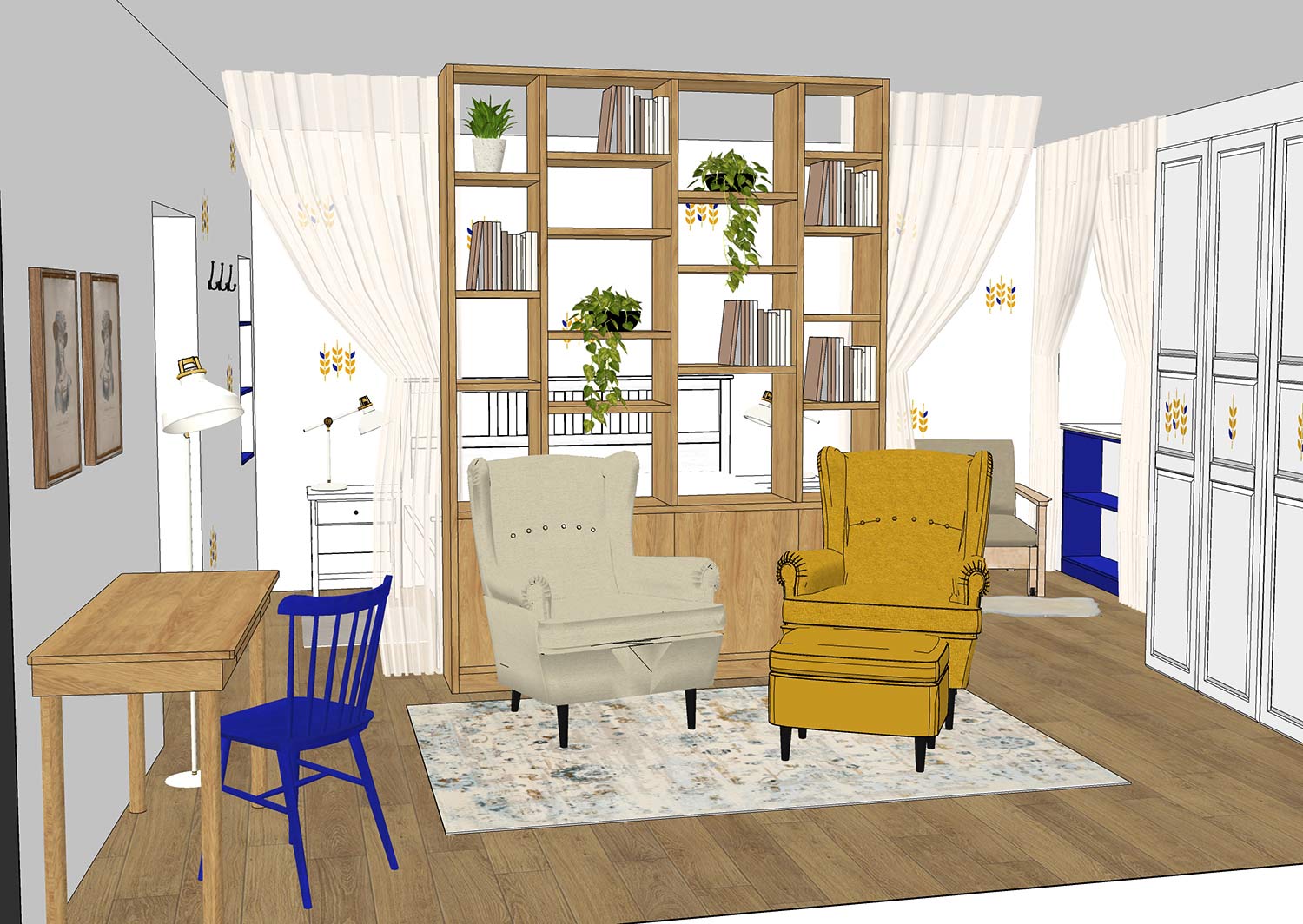 Apartmán v polích – ložnice