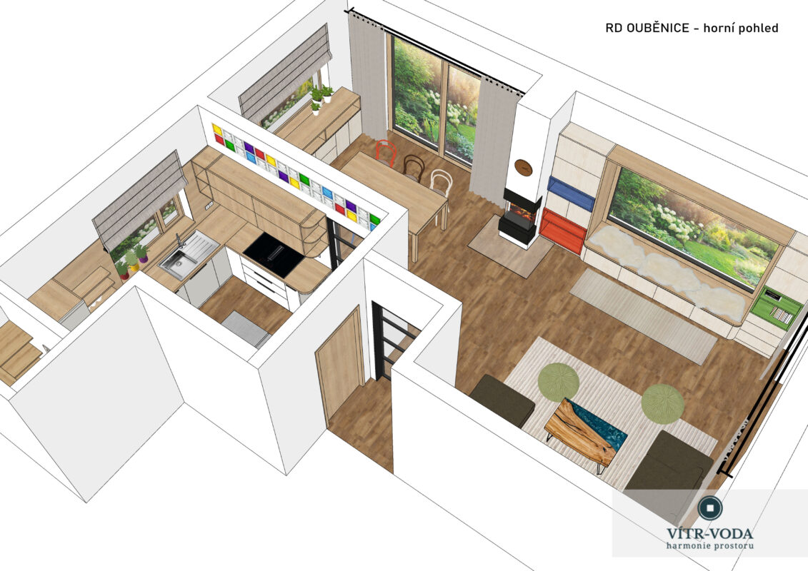 dispozice - horní pohled