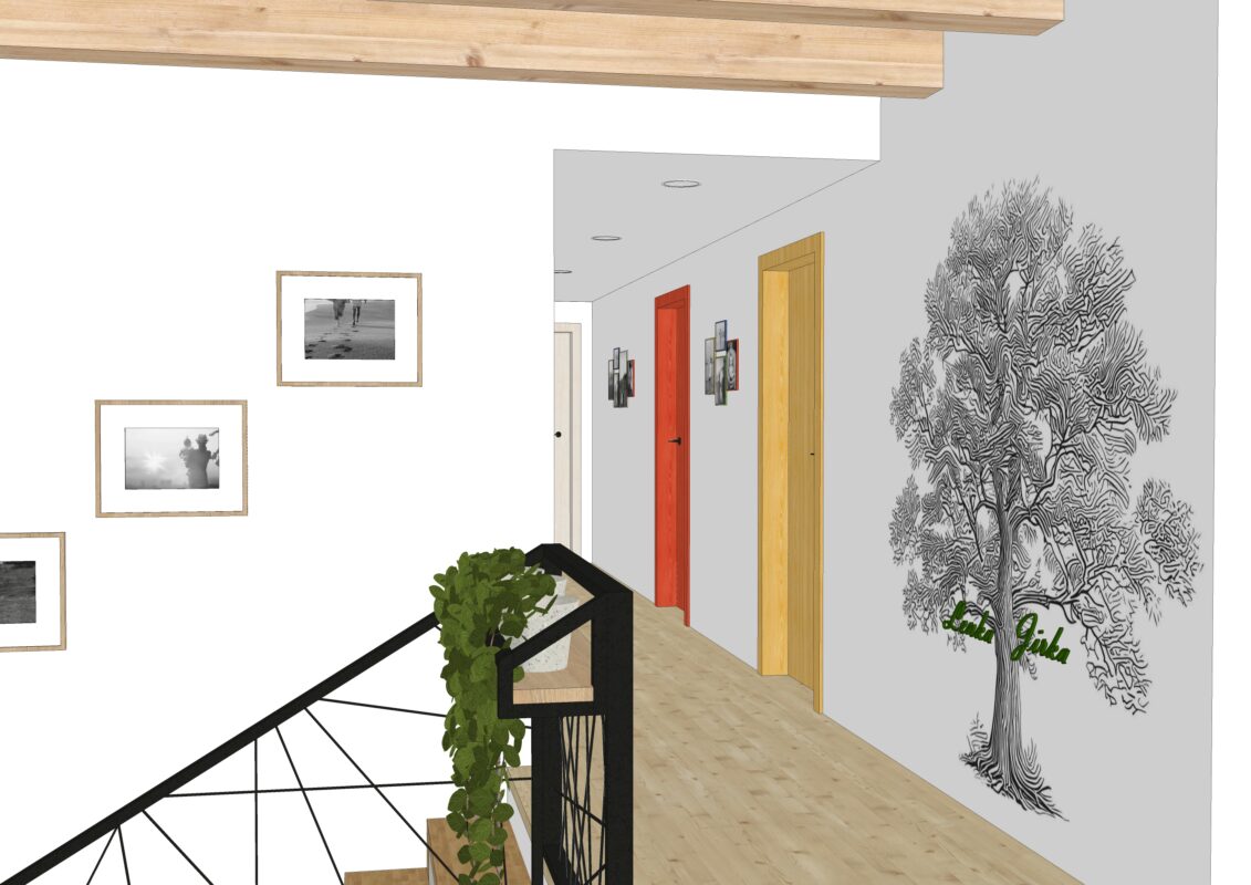 návrh schodiště a chodby